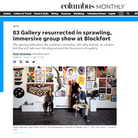 83 Gallery at Blockfort -Columbus Monthly (work in show)